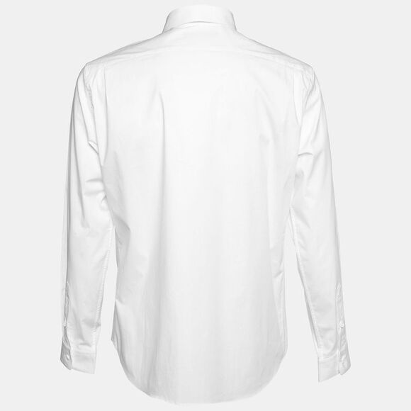 Roberto cavalli White Bird Print Cotton Slim Fit Shirt XL
